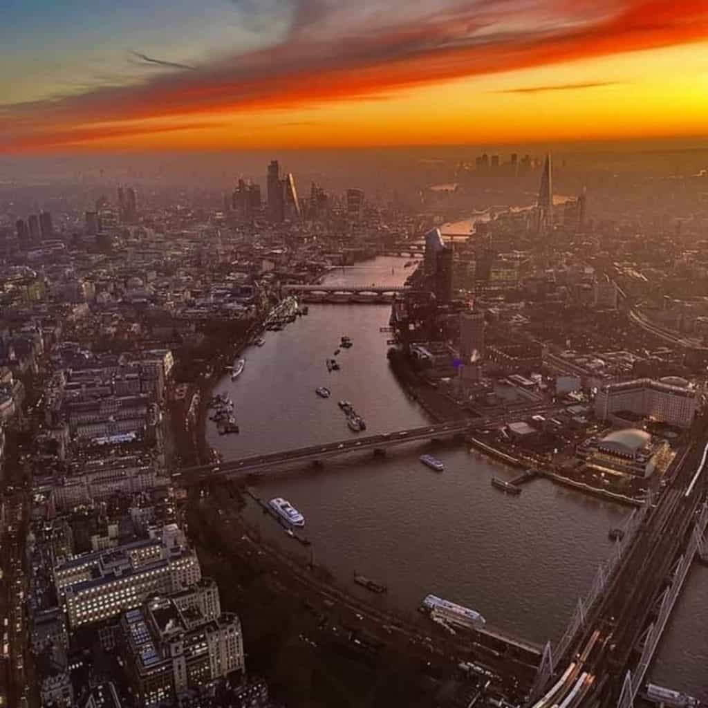 O que fazer na primavera em Londres - Pôr do Sol em Londres - Bate Papo Blog Turistando em Londres